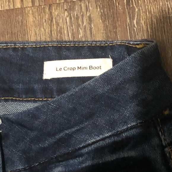 Frame Jeans Women's 25 Le Crop Mini Boot Mid Rise Frayed Hem in Rosalie Wash - Picture 3 of 7